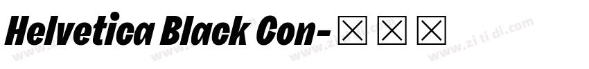 Helvetica Black Con字体转换